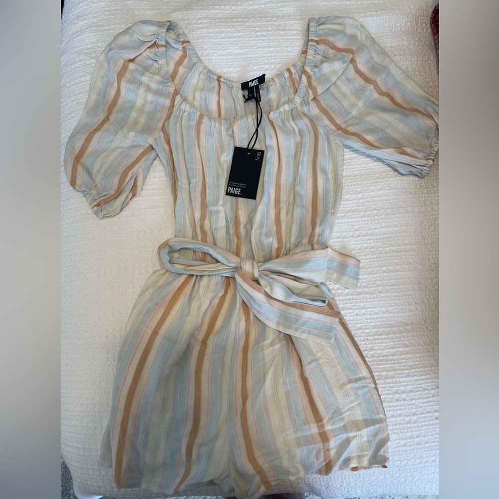 Paige NWT striped romper. size XS
